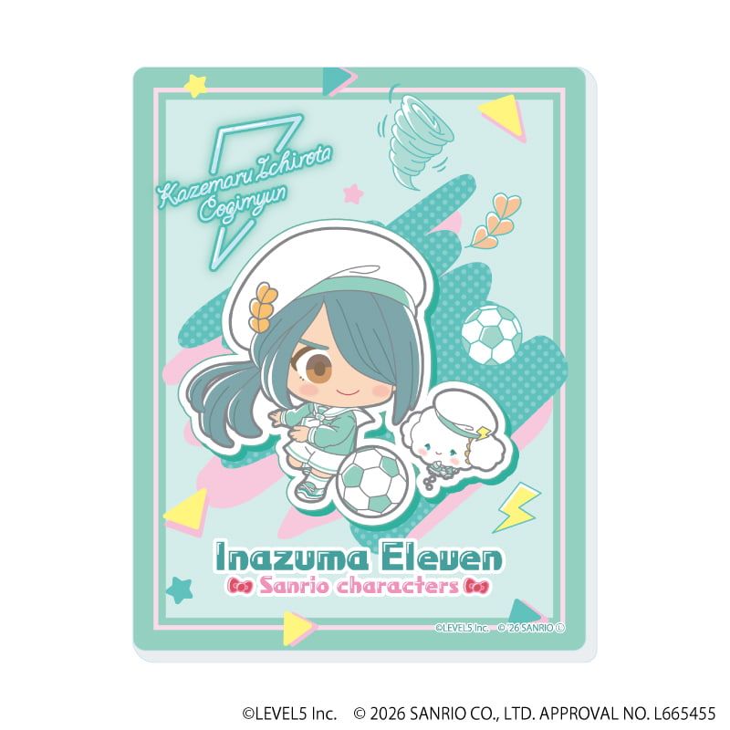 アクリルカード「イナズマイレブン×サンリオキャラクターズ」01/コンプリートセット(全10種)(コラボイラスト)