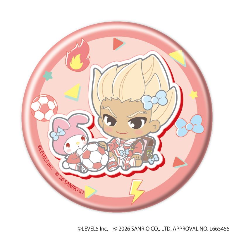 缶バッジ「イナズマイレブン×サンリオキャラクターズ」05/コンプリートセット(全10種)(コラボイラスト)