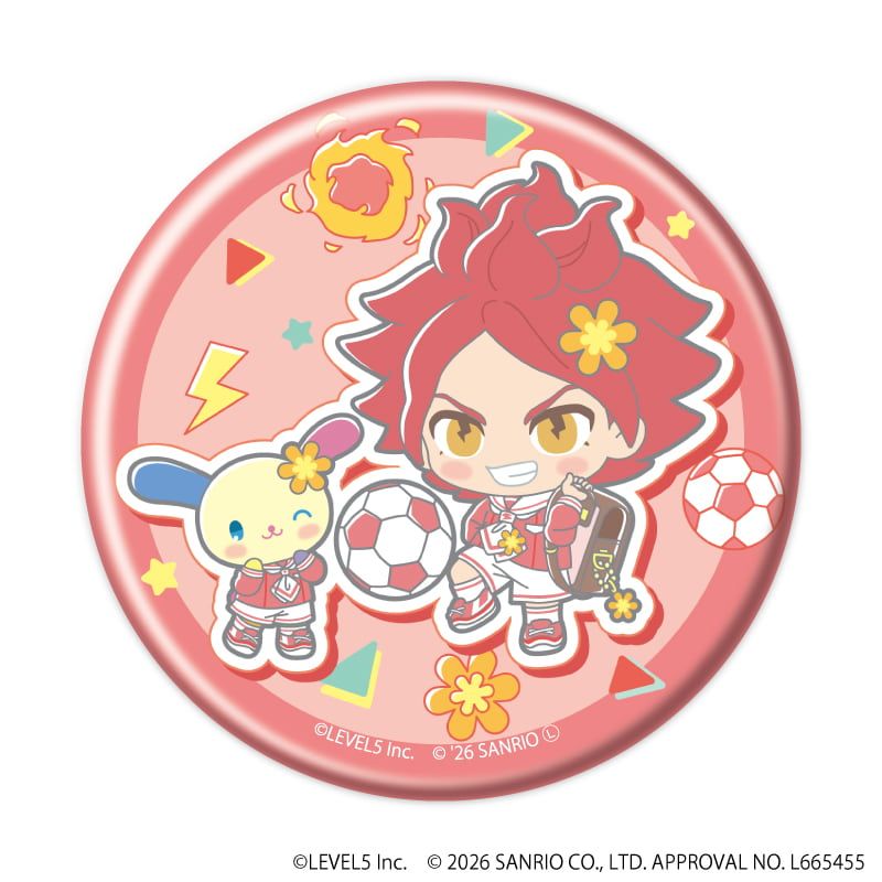 缶バッジ「イナズマイレブン×サンリオキャラクターズ」05/ブラインド(10種)(コラボイラスト)