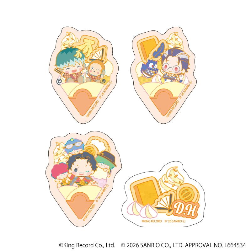 フレークシール(4枚セット）「ヒプノシスマイク SANRIO NAKAYOKU EDIT」05/どついたれ本舗(コラボイラスト)