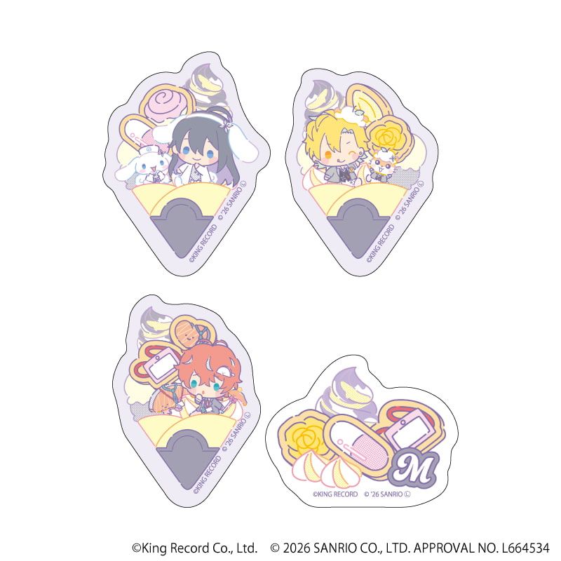 フレークシール(4枚セット）「ヒプノシスマイク SANRIO NAKAYOKU EDIT」04/麻天狼(コラボイラスト)