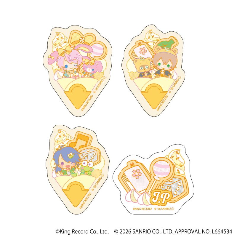 フレークシール(4枚セット）「ヒプノシスマイク SANRIO NAKAYOKU EDIT」03/Fling Posse(コラボイラスト)