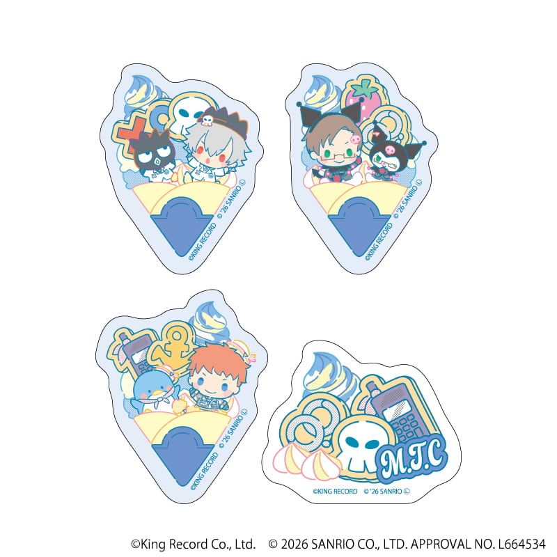 フレークシール(4枚セット）「ヒプノシスマイク SANRIO NAKAYOKU EDIT」02/MAD TRIGGER CREW(コラボイラスト)