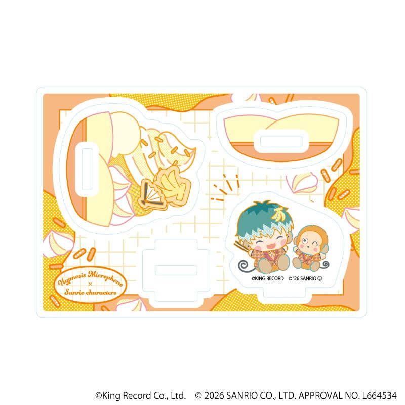 ゆらゆらアクリルスタンド「ヒプノシスマイク SANRIO NAKAYOKU EDIT」13/白膠木 簓×おさるのもんきち(コラボイラスト)