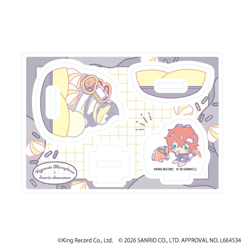 ゆらゆらアクリルスタンド「ヒプノシスマイク SANRIO NAKAYOKU EDIT」12/観音坂 独歩×KIRIMIちゃん.(コラボイラスト)