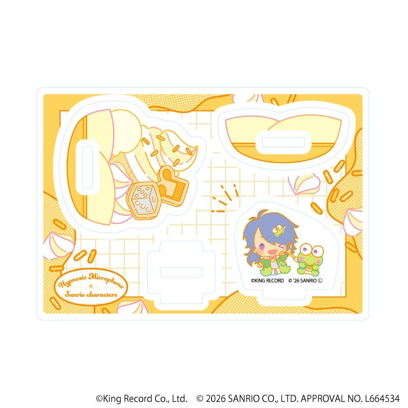 ゆらゆらアクリルスタンド「ヒプノシスマイク SANRIO NAKAYOKU EDIT」09/有栖川 帝統×けろけろけろっぴ(コラボイラスト)