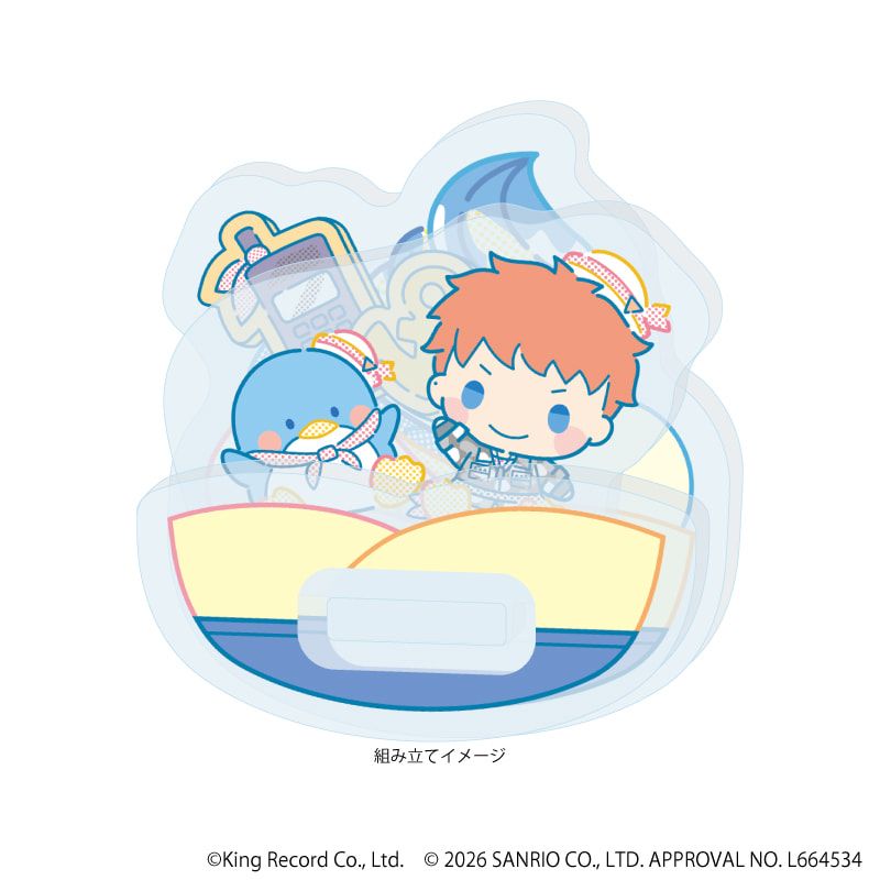 ゆらゆらアクリルスタンド「ヒプノシスマイク SANRIO NAKAYOKU EDIT」06/毒島 メイソン 理鶯×タキシードサム(コラボイラスト)