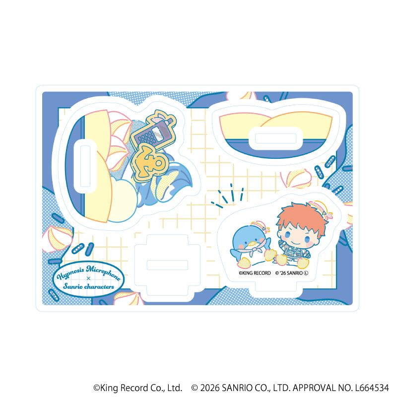 ゆらゆらアクリルスタンド「ヒプノシスマイク SANRIO NAKAYOKU EDIT」06/毒島 メイソン 理鶯×タキシードサム(コラボイラスト)