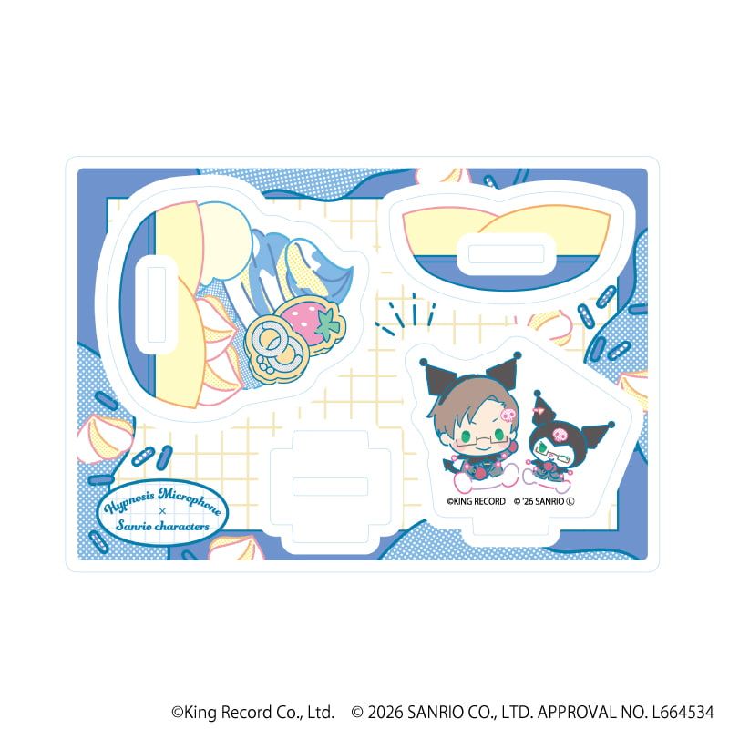 ゆらゆらアクリルスタンド「ヒプノシスマイク SANRIO NAKAYOKU EDIT」05/入間 銃兎×クロミ(コラボイラスト)