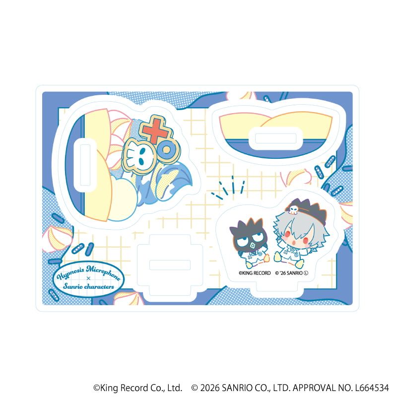 ゆらゆらアクリルスタンド「ヒプノシスマイク SANRIO NAKAYOKU EDIT」04/碧棺 左馬刻×バッドばつ丸(コラボイラスト)