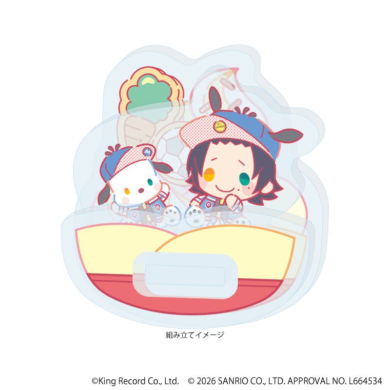 ゆらゆらアクリルスタンド「ヒプノシスマイク SANRIO NAKAYOKU EDIT」02/山田 二郎×ポチャッコ(コラボイラスト)