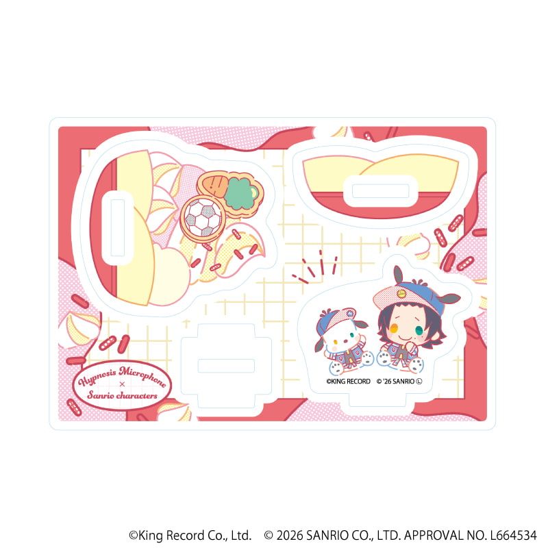 ゆらゆらアクリルスタンド「ヒプノシスマイク SANRIO NAKAYOKU EDIT」02/山田 二郎×ポチャッコ(コラボイラスト)