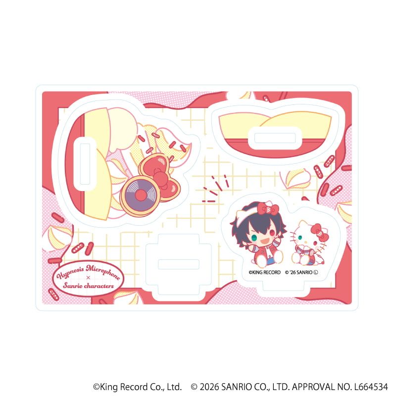 ゆらゆらアクリルスタンド「ヒプノシスマイク SANRIO NAKAYOKU EDIT」01/山田 一郎×ハローキティ(コラボイラスト)