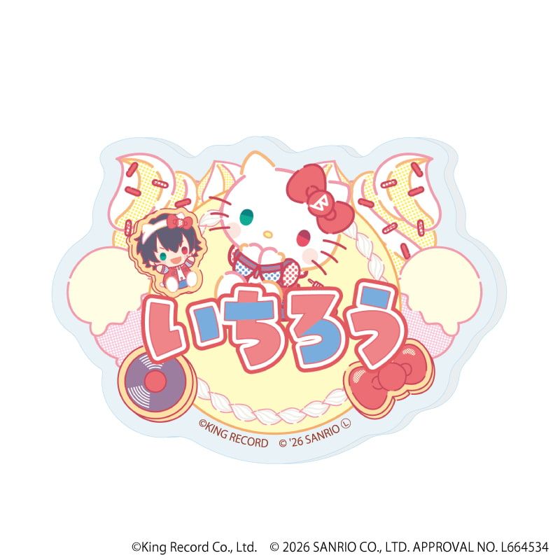 おなまえアクリルプレートバッジ「ヒプノシスマイク SANRIO NAKAYOKU EDIT」03/コンプリートセット(全9種)(コラボイラスト)