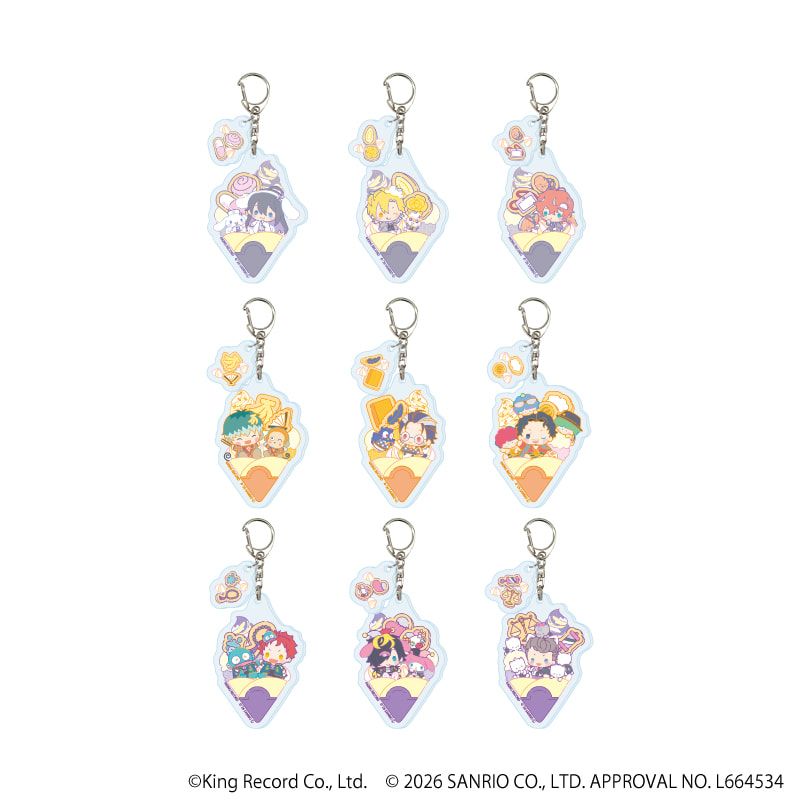 パーツ付きアクリルキーホルダー「ヒプノシスマイク SANRIO NAKAYOKU EDIT」02/コンプリートセット(全9種)(コラボイラスト)