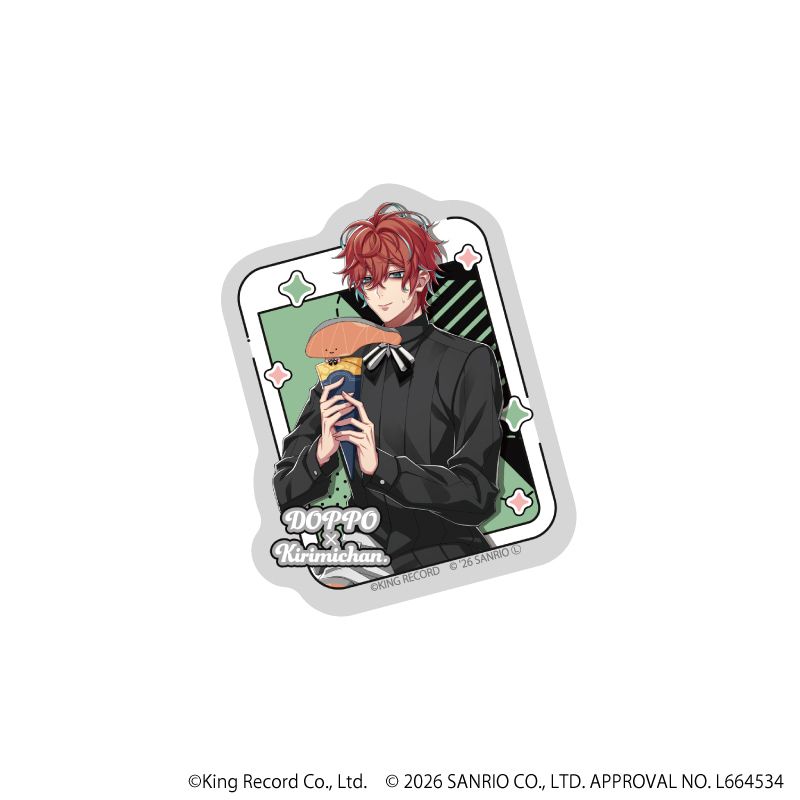 ダイカットステッカー「ヒプノシスマイク SANRIO NAKAYOKU EDIT」12/観音坂 独歩×KIRIMIちゃん.(コラボイラスト)