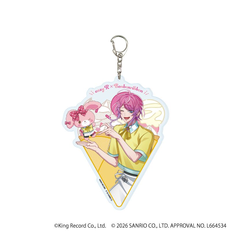 デカアクリルキーホルダー「ヒプノシスマイク SANRIO NAKAYOKU EDIT」07/飴村 乱数×ぼんぼんりぼん(コラボイラスト)