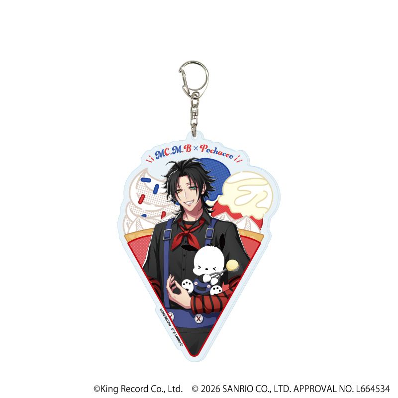 デカアクリルキーホルダー「ヒプノシスマイク SANRIO NAKAYOKU EDIT」02/山田 二郎×ポチャッコ(コラボイラスト)