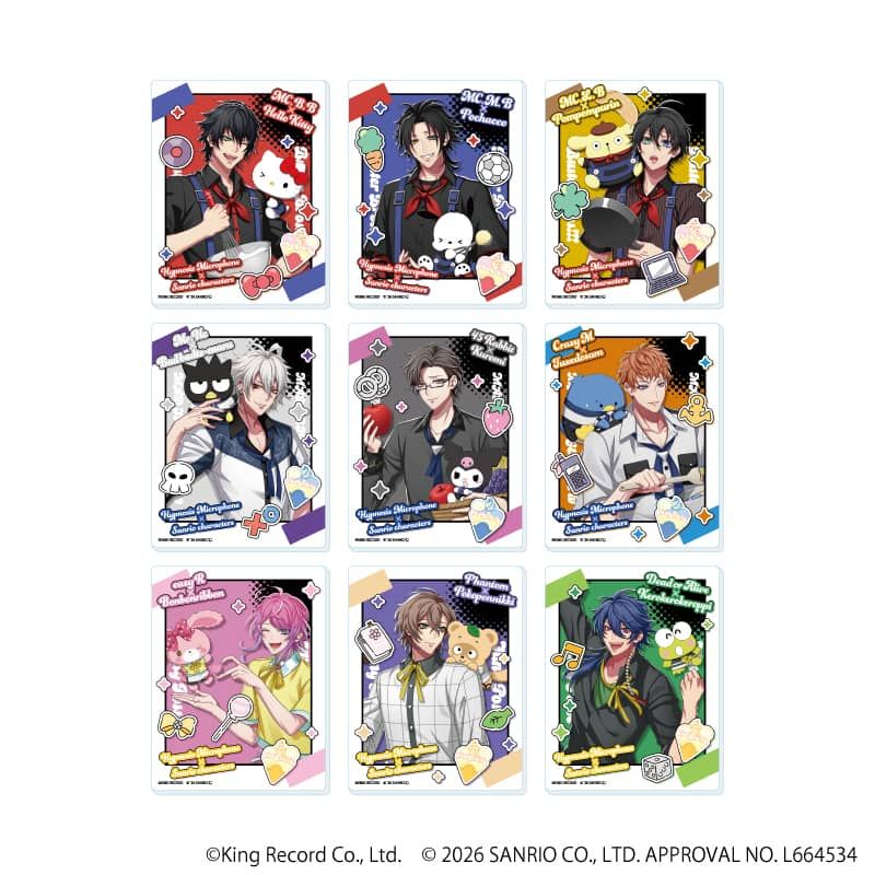 アクリルカード「ヒプノシスマイク SANRIO NAKAYOKU EDIT」03/コンプリートセット(全9種)(コラボイラスト)