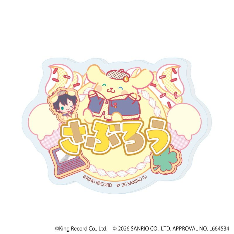 おなまえアクリルプレートバッジ「ヒプノシスマイク SANRIO NAKAYOKU EDIT」03/ブラインド(9種)(コラボイラスト)