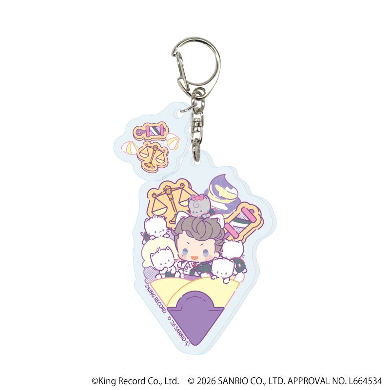 パーツ付きアクリルキーホルダー「ヒプノシスマイク SANRIO NAKAYOKU EDIT」02/ブラインド(9種)(コラボイラスト)