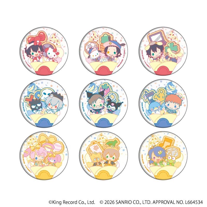 缶バッジ「ヒプノシスマイク SANRIO NAKAYOKU EDIT」03/ブラインド(9種)(コラボイラスト)