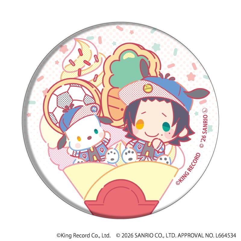 缶バッジ「ヒプノシスマイク SANRIO NAKAYOKU EDIT」03/ブラインド(9種)(コラボイラスト)