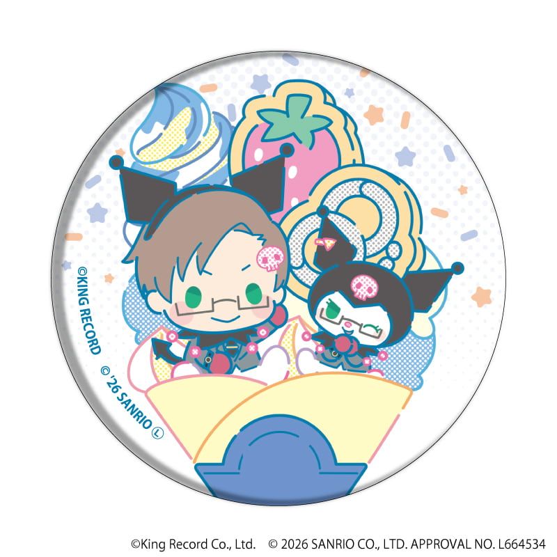 缶バッジ「ヒプノシスマイク SANRIO NAKAYOKU EDIT」03/ブラインド(9種)(コラボイラスト)