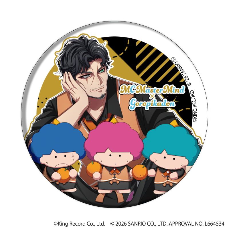 缶バッジ「ヒプノシスマイク SANRIO NAKAYOKU EDIT」02/ブラインド(9種)(コラボイラスト)