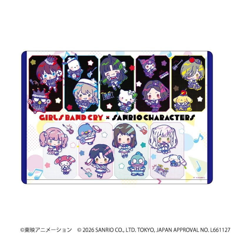 キャラクリアケース「ガールズバンドクライ×サンリオキャラクターズ」03/ミニキャラデザイン(コラボイラスト)