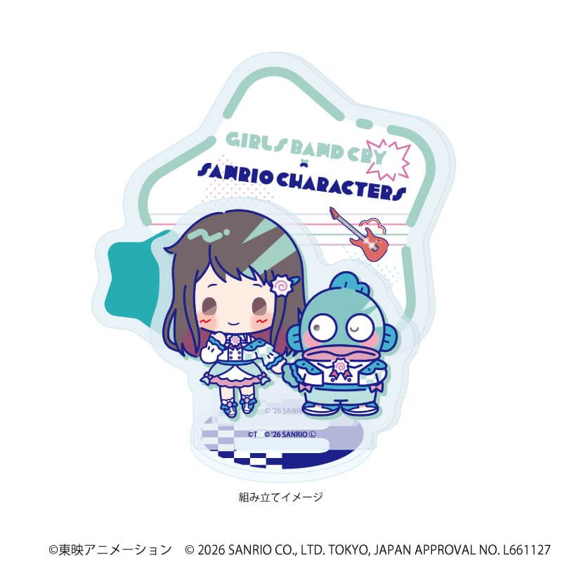 アクリルスタンドプレート「ガールズバンドクライ×サンリオキャラクターズ」08/リン×ハンギョドン(コラボイラスト)