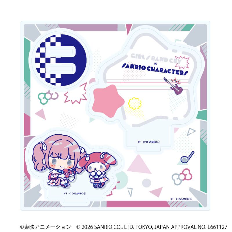アクリルスタンドプレート「ガールズバンドクライ×サンリオキャラクターズ」06/ヒナ×マイメロディ(コラボイラスト)