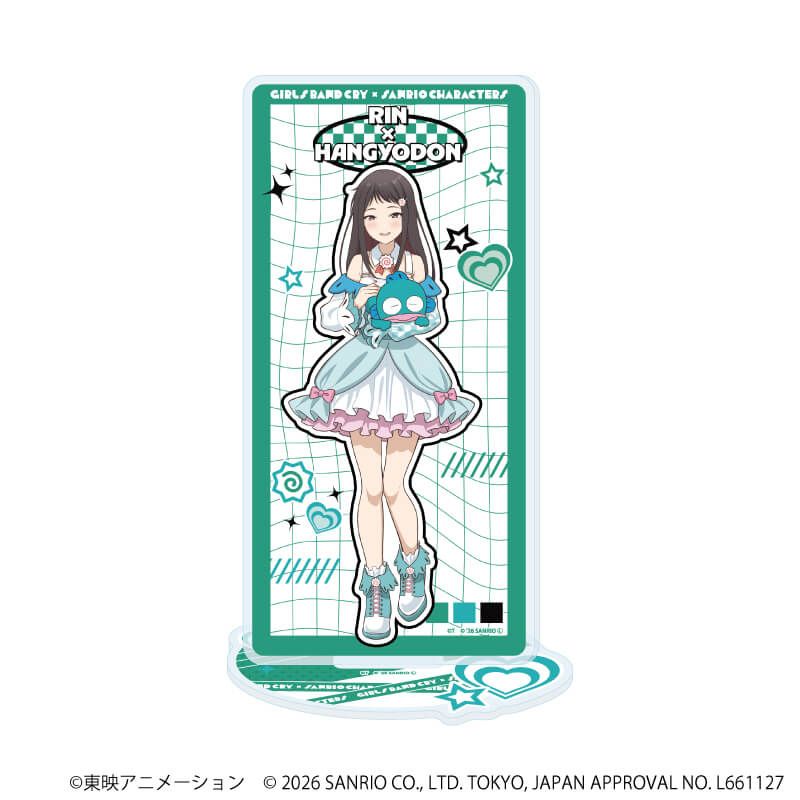 アクリルスタンド「ガールズバンドクライ×サンリオキャラクターズ」17/リン×ハンギョドン(コラボイラスト)