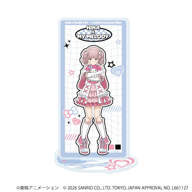 アクリルスタンド「ガールズバンドクライ×サンリオキャラクターズ」15/ヒナ×マイメロディ(コラボイラスト)