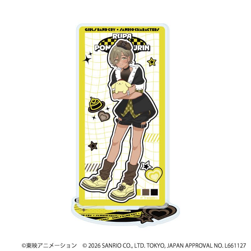 アクリルスタンド「ガールズバンドクライ×サンリオキャラクターズ」14/ルパ×ポムポムプリン(コラボイラスト)