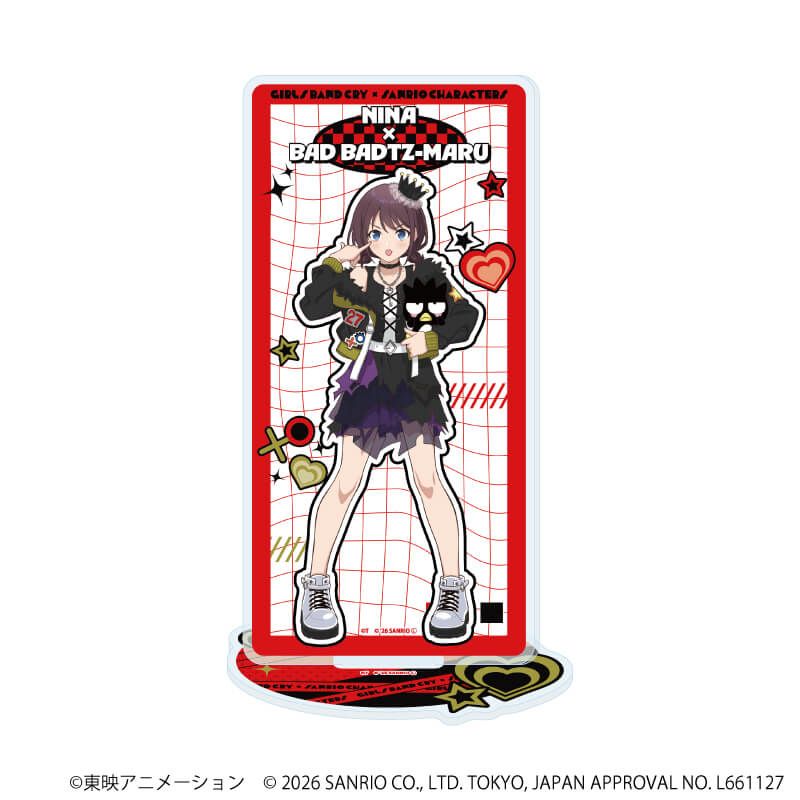 アクリルスタンド「ガールズバンドクライ×サンリオキャラクターズ」10/井芹 仁菜×バッドばつ丸(コラボイラスト)