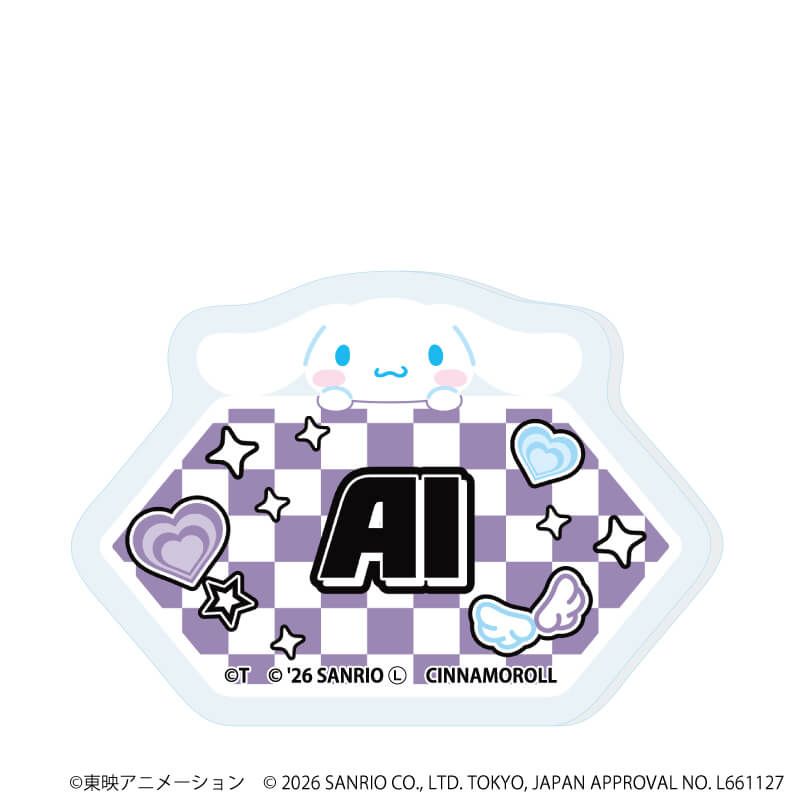 おなまえアクリルプレートバッジ「ガールズバンドクライ×サンリオキャラクターズ」01/コンプリートセット(全9種)(コラボイラスト)