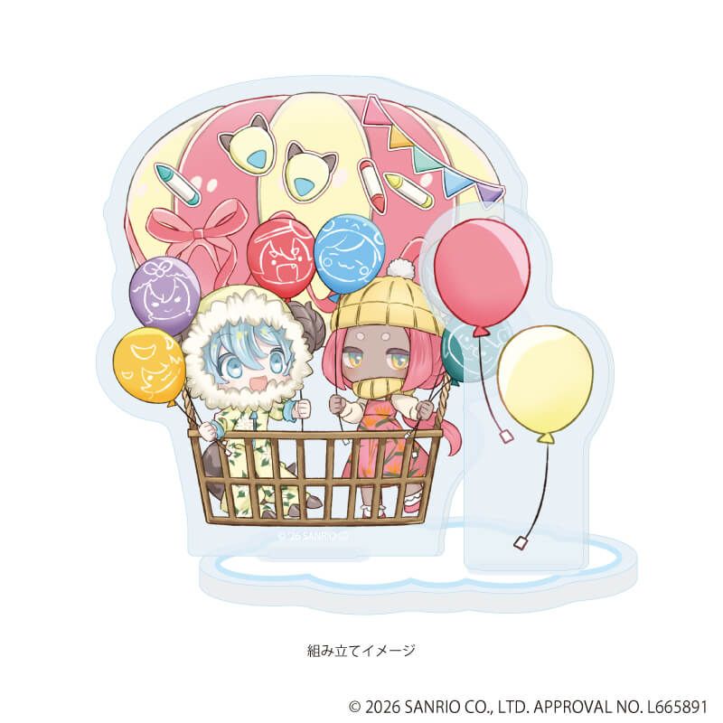 アクリルスタンドプレート「まいまいまいごえん」77/ダイヤ＆アキ(ミニキャライラスト)