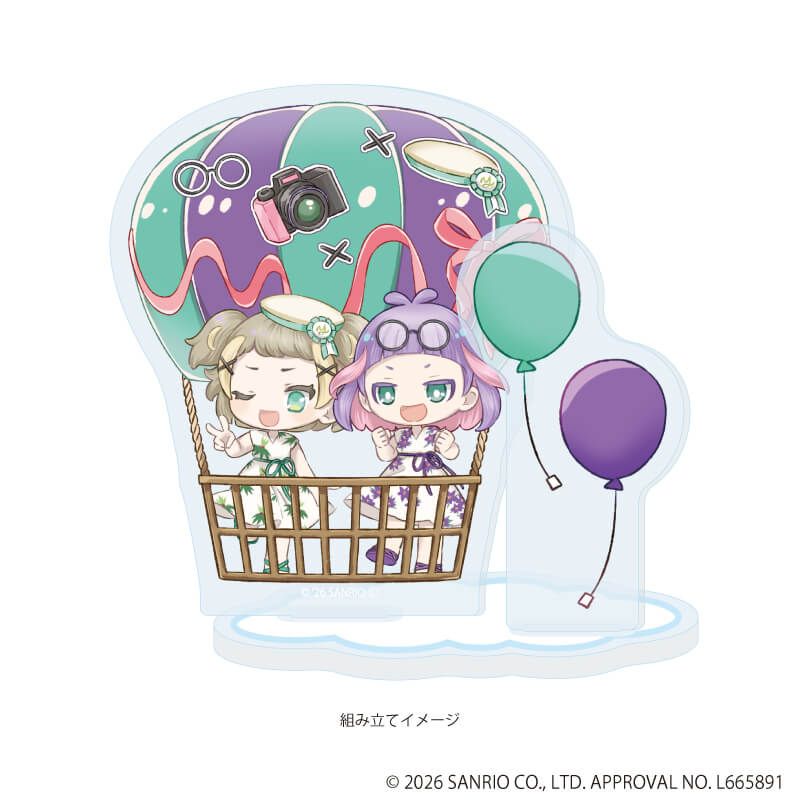 アクリルスタンドプレート「まいまいまいごえん」75/ユズリハ＆マドカ(ミニキャライラスト)