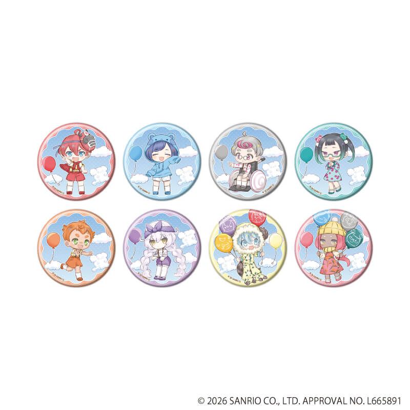 缶バッジ「まいまいまいごえん」16/コンプリートセット(全8種)(ミニキャライラスト)