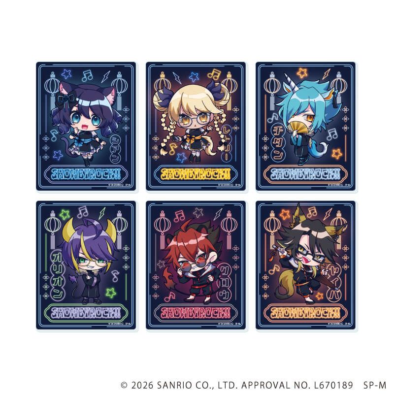 アクリルカード「SHOW BY ROCK!!」44/コンプリートセット(全6種)(ミニキャライラスト)