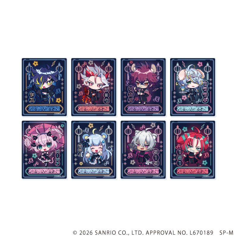 アクリルカード「SHOW BY ROCK!!」43/コンプリートセット(全8種)(ミニキャライラスト)