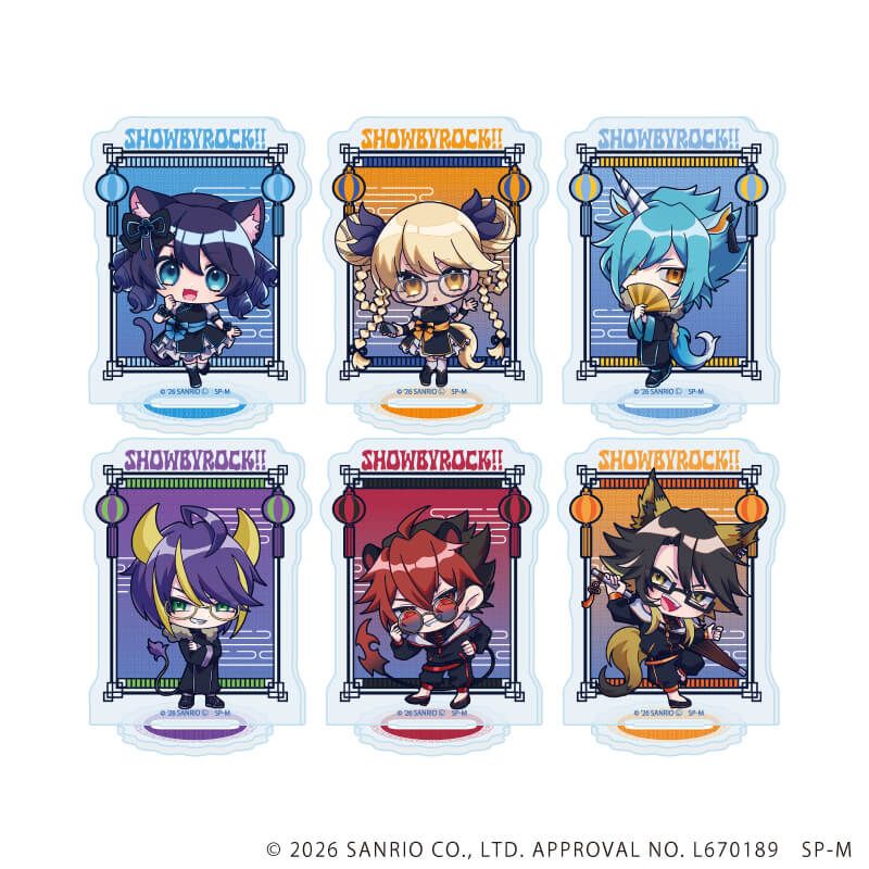 アクリルぷちスタンド「SHOW BY ROCK!!」46/コンプリートセット(全6種)(ミニキャライラスト)