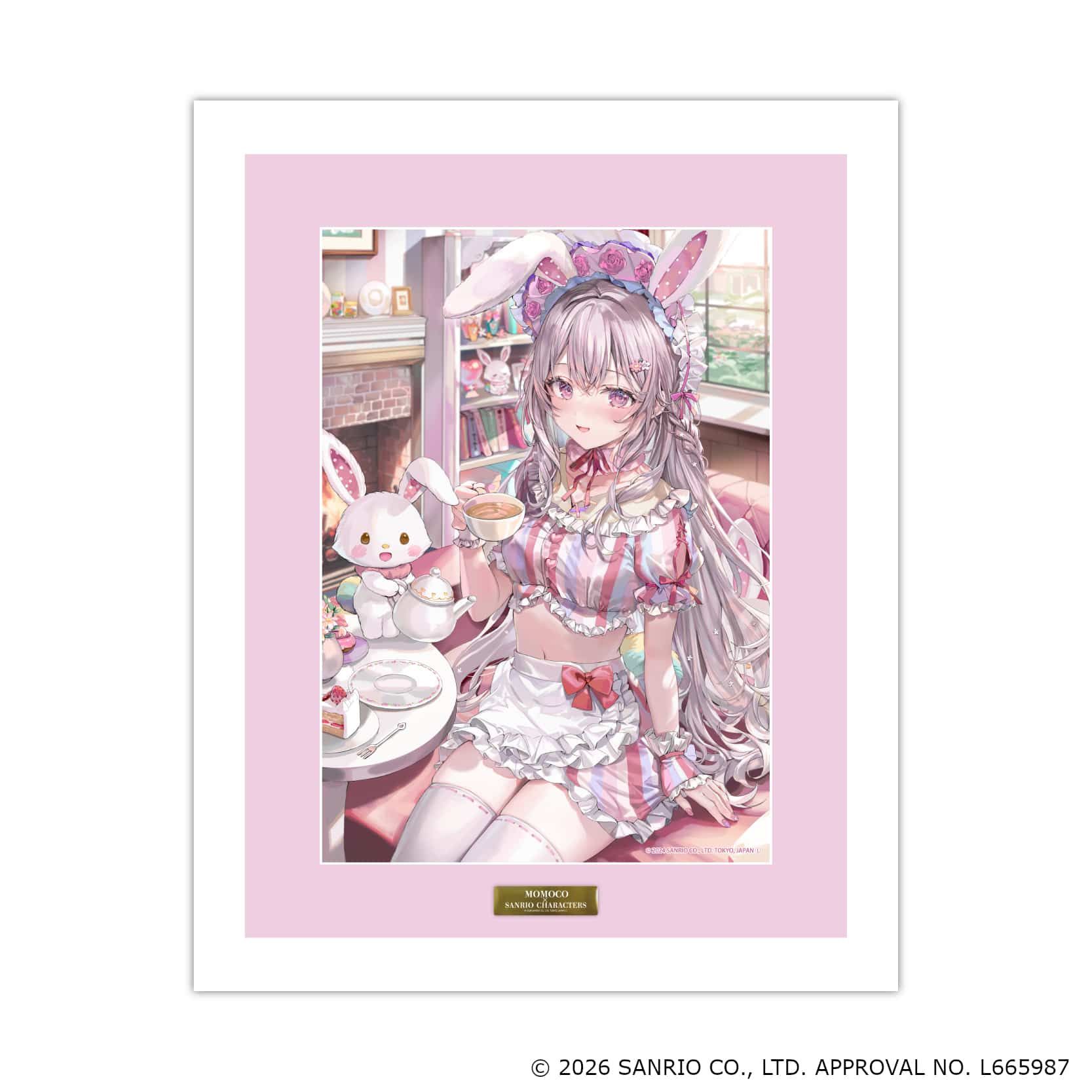 高精細複製原画（額付き）「ももこ×サンリオキャラクターズ」05/ウィッシュミーメル(コラボイラスト)