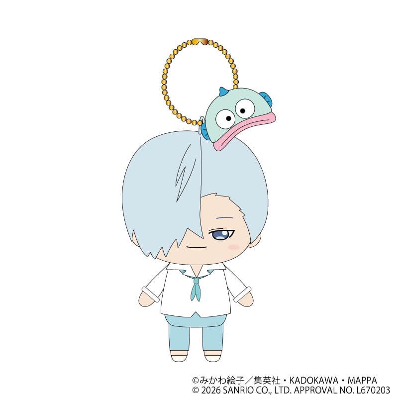 忘却バッテリー×サンリオキャラクターズ むにゅぐるみマスコット　桐島秋斗×ハンギョドン(コラボイラスト)