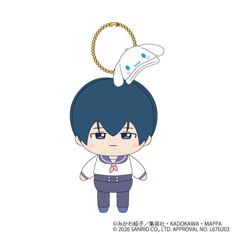 忘却バッテリー×サンリオキャラクターズ むにゅぐるみマスコット　清峰葉流火×シナモロール(コラボイラスト)