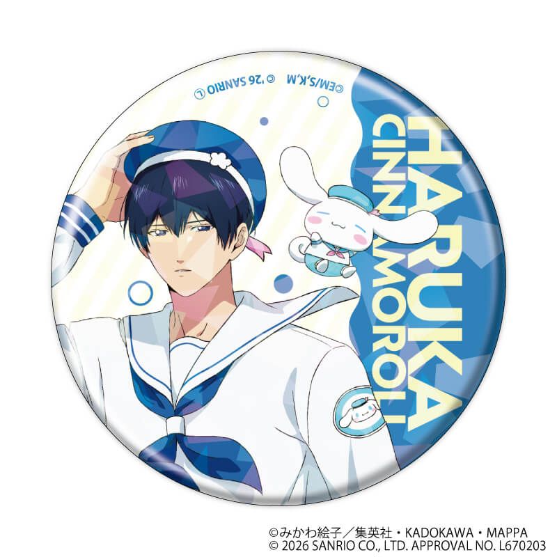 ホログラム缶バッジ「忘却バッテリー×サンリオキャラクターズ」01/コンプリートセット(全7種)(コラボイラスト)