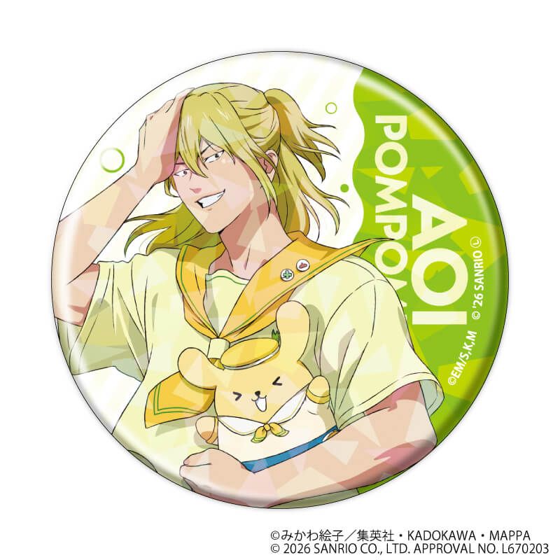 ホログラム缶バッジ「忘却バッテリー×サンリオキャラクターズ」01/コンプリートセット(全7種)(コラボイラスト)