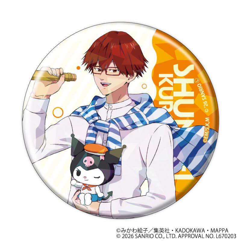 ホログラム缶バッジ「忘却バッテリー×サンリオキャラクターズ」01/コンプリートセット(全7種)(コラボイラスト)