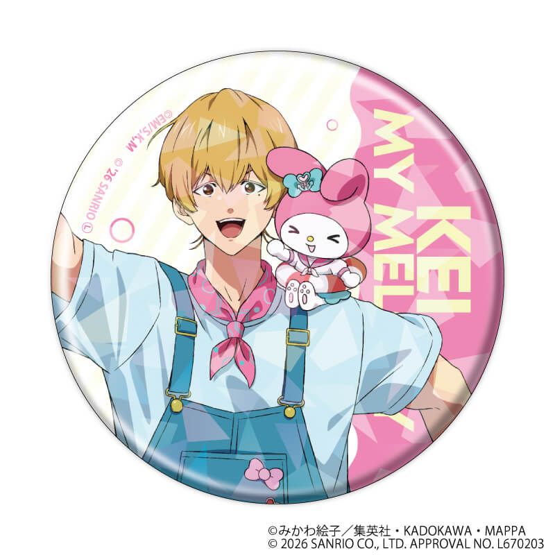 ホログラム缶バッジ「忘却バッテリー×サンリオキャラクターズ」01/ブラインド(7種)(コラボイラスト)